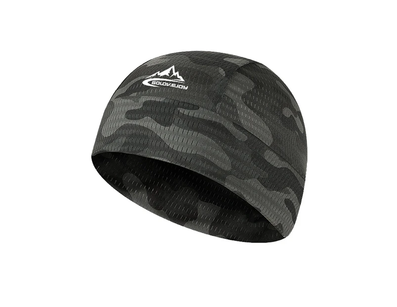Breathable Helmet Liner Cap Cooling Skull Cap Running Cycling Sports Outdoor Hats-Camo Green
