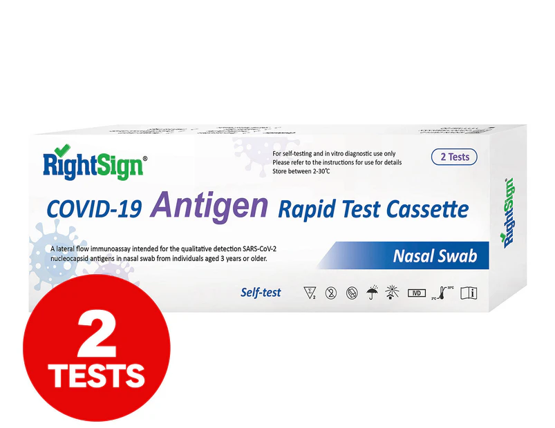 2pk RightSign COVID-19 Rapid Antigen Nasal Test Kit