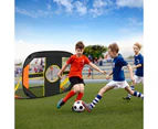 ADVWIN 2 in 1 Kids Soccer Goal Portable Training Soccer Goals Pop Up Foldable Soccer with Carrying Bag
