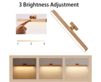 Led Wooden Wall Lamp, Light Battery Operated Wall Lights Usb Rechargeable Dimmable Led Night Light For Reading Light, Makeup Light And Household Lighting