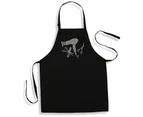 Hair Stylist Apron With Rhinestone Tools - Salon Aprons For Hairdressers Cosmetologists Barbers ,Black
