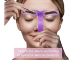 Eyebrow Stencil, 8 Eyebrow Shaper Kit, Reusable Eyebrow Template With Strap, 3 Minutes Makeup, Suitable For 98%,Purple