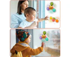 3 PCS Baby Suction Cup Spinner Toys kids Bath Spinner/Water Pool Toys Cartoon Children Sensory Toys Spinning Top Toy for Toddlers Table Sucker Toy