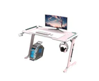 Odyssey8 1.2m Gaming Desk Office Table Desktop with LED light & Effects - Pink