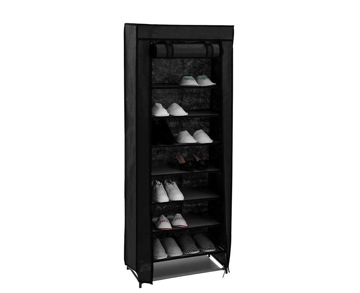 Boxsweden Kloset Portable 10 Tier Shoe Storage Rack w/Cover 60x30x160cm Assorted