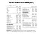 Switch Nutrition Vitality Switch Strawberry Kiwi 150g / 30 Serves