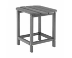 Costway Outdoor Side Table All-Weather Coffee Table Adirondack Table Outdoor Furniture Garden Patio, Grey