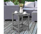 Costway Outdoor Side Table All-Weather Coffee Table Adirondack Table Outdoor Furniture Garden Patio, Grey