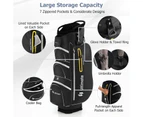 Costway Golf Cart Bag Portable Golf Club Bag Carry Bag w/15 Full Length Dividers & Rain Hood, Black