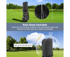 Costway Golf Cart Bag Portable Golf Club Bag Carry Bag w/15 Full Length Dividers & Rain Hood, Black