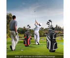 Costway Golf Cart Bag Portable Golf Club Bag Travel Bag w/14 Full Length Dividers & Rain Hood