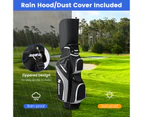 Costway Golf Cart Bag Portable Golf Club Bag Travel Bag w/14 Full Length Dividers & Rain Hood