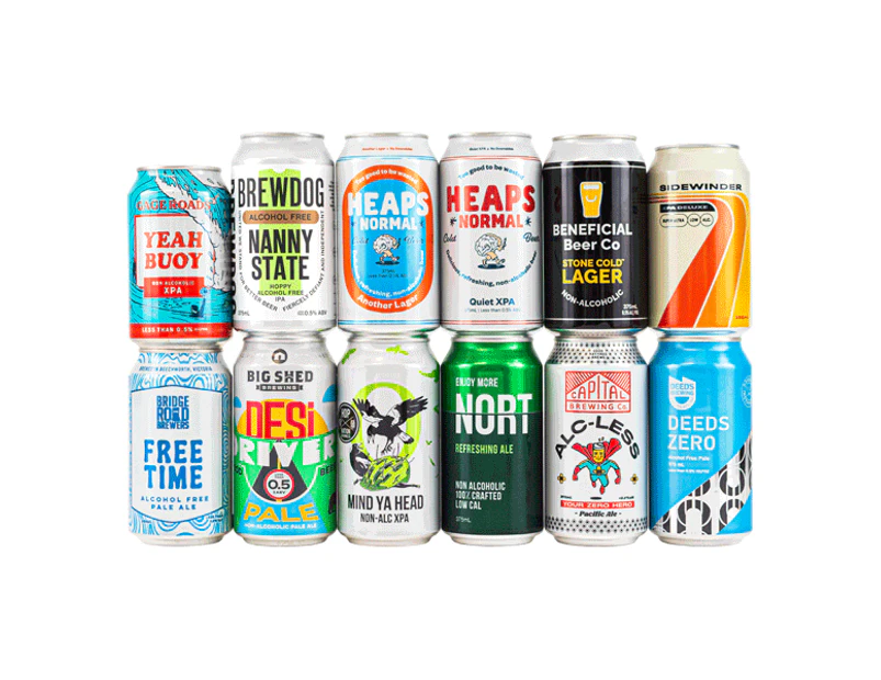 Beer Cartel Alcohol Free Beer Pack 12 Cans Enjoyable Refreshing Flavoured Australian Mixed Craft Beer