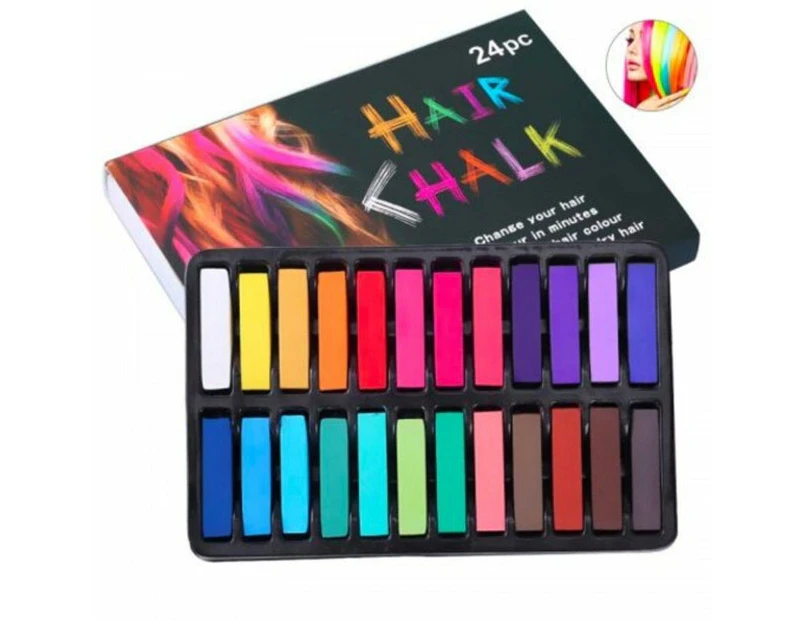 Temporary 24 Colors Crayons For Hair Non Toxic Chalk Dye Pastels Stick Diy Styling Tools