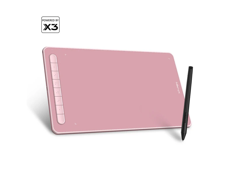 XPPen Deco L Digital Graphic Drawing Tablets 10*6 inch Black - Pink