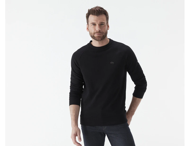 Quiksilver Men's Essentials Raglan Crew Sweater - Black