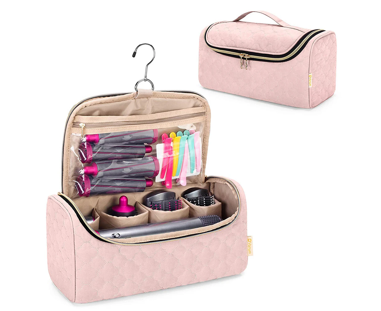 Dyson Airwrap Portable Hair Dryer Bag Travel Organizer Hair Dryer Storage Bag-Pink