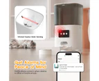 Advwin Automatic Pet Feeder Double Bowl 6L WiFi App Remote Control Programmable Multi Pet Food Dispenser Dual Power Supply Recorded Play