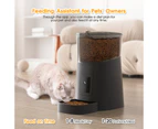 Advwin Automatic Pet Feeder 6L 1080P HD Camera WiFi App Remote Control Dog Cat Feeder Smart Pet Food Dispenser Black