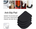 Anti-Vibration PadsShock Absorbing Washer Pads Rubber Silent Feet Mat for Washer Dryer Washing Machine Refrigerator Treadmill 8pcs black