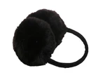 Men'S/Women'S Artificial Furry Warm Winter Outdoor Earmuffs Plush Ear Warmers,Black