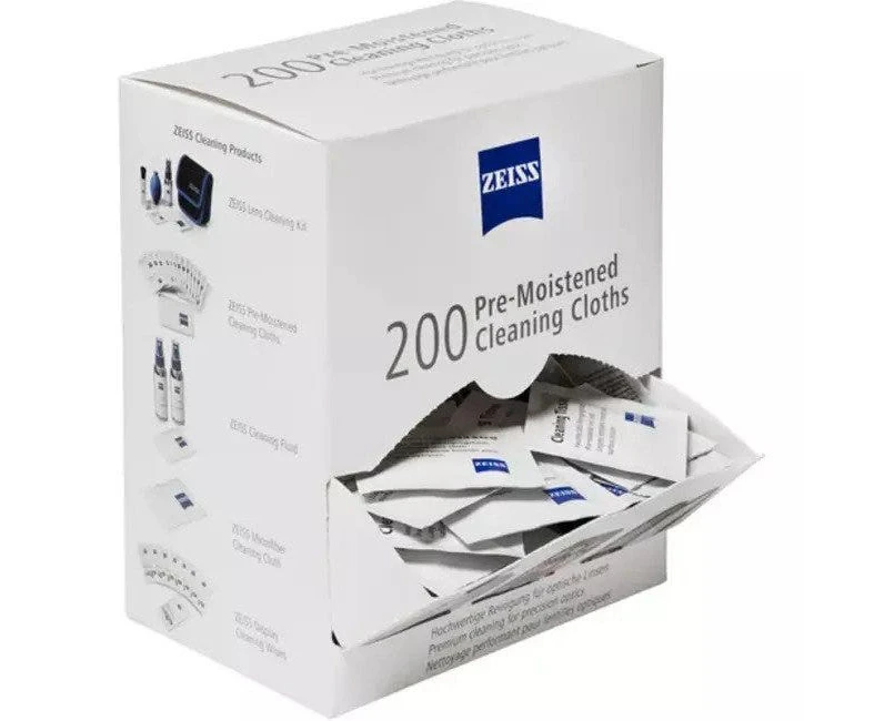 ZEISS Pre-Moistened Cleaning Cloths (Box of 200)