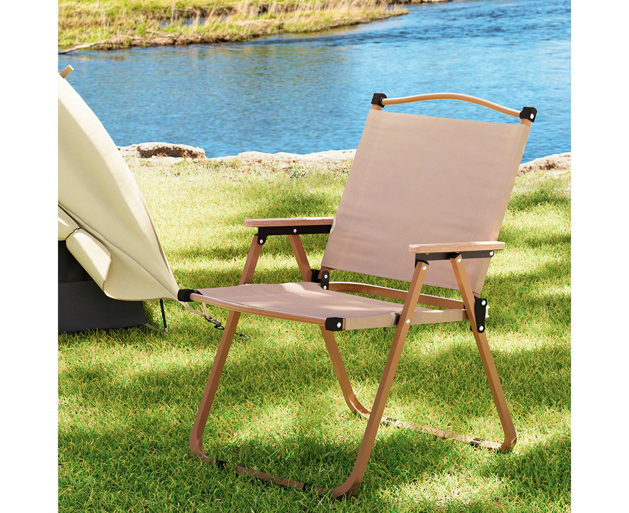 Gardeon Outdoor Camping Chairs Portable Folding Beach Chair Patio Furniture