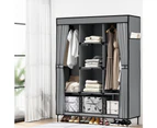 Artiss Large Portable Clothes Closet Wardrobe with Shelf Grey