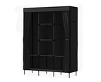 Artiss Large Portable Clothes Closet Wardrobe with Shelf Black