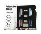 Artiss Large Portable Clothes Closet Wardrobe with Shelf Black