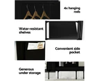 Artiss Large Portable Clothes Closet Wardrobe with Shelf Black