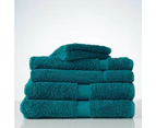 6pc Canningvale Royal Splendour Bathroom Towel Set Luxury Home Decor Oceano Teal