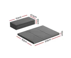 Giselle Bedding Foldable Mattress Folding Foam Queen Grey