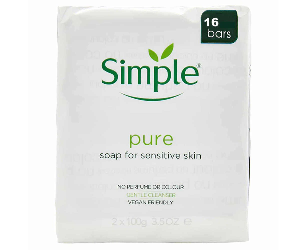 Simple Pure Soap for Sensitive Skin 100g x 16 bars