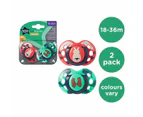 Tommee Tippee 2 Pack Fun Style Soothers 18-36 months Assorted