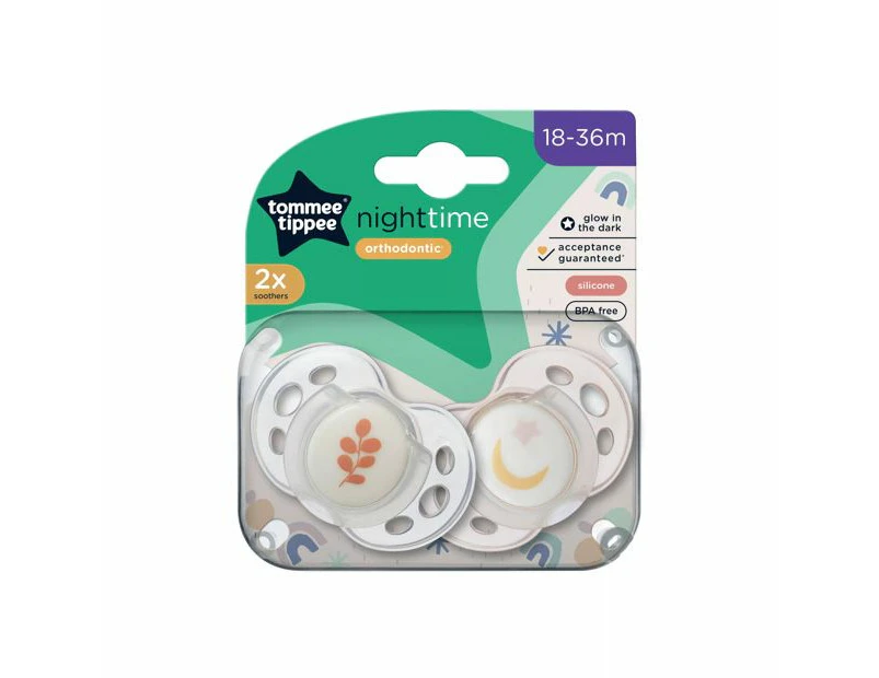 Tommee Tippee Close To Nature Night Time Soother 18-36 Months 2 Pack