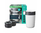 Tommee Tippee Twist & Click  Advanced Nappy Disposal   Green System with 4 Pack Refill Cassettes - White