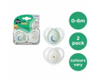 Tommee Tippee 2 Pack Night Time Soothers 0-6 months Assorted