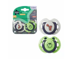 Tommee Tippee 2 Pack Fun Style Soothers 0-6 months Assorted