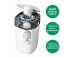 Tommee Tippee Twist & Click  Advanced Nappy Disposal   Green System with 4 Pack Refill Cassettes - White