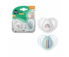 Tommee Tippee 2 Pack Night Time Soothers 6-18 months - Assorted*