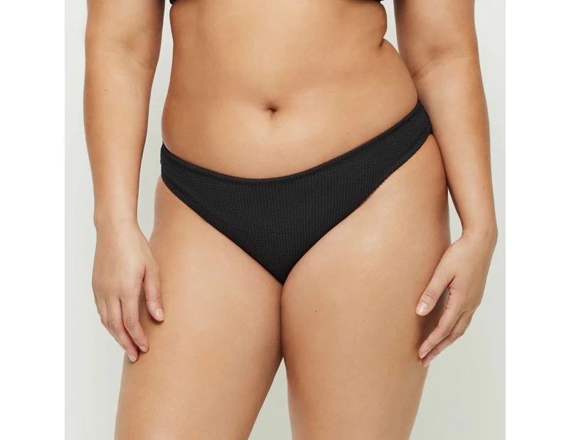 Target Crinkle Swim Bikini Briefs - Black