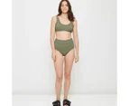 Target Crinkle Scoop Swim Bikini Top - Green