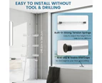 Giantex Telescopic Bathroom Shelf Shower Corner Shelf 4-Tier Aluminum Pole Caddy Rack Tension Pole Organizer