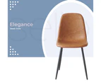 Levede 4x Dining Chairs Kitchen Eames Accent Chair Lounge Room Padded PU Leather