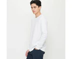 Target Australian Cotton Long Sleeve T-Shirt - White
