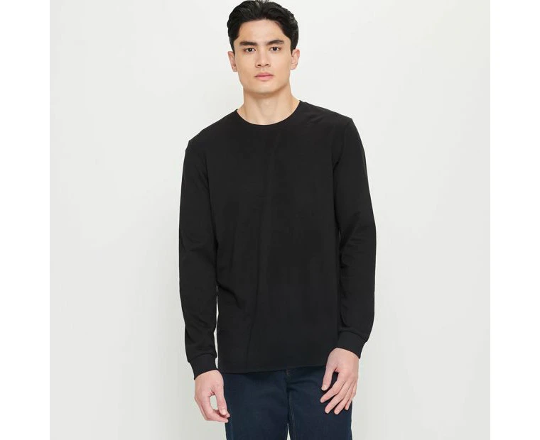 Target Australian Cotton Long Sleeve T-Shirt - Black