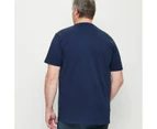 Target Man Plus Australian Cotton Crew Neck T-Shirt - Blue