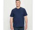 Target Man Plus Australian Cotton V-Neck T-Shirt - Blue