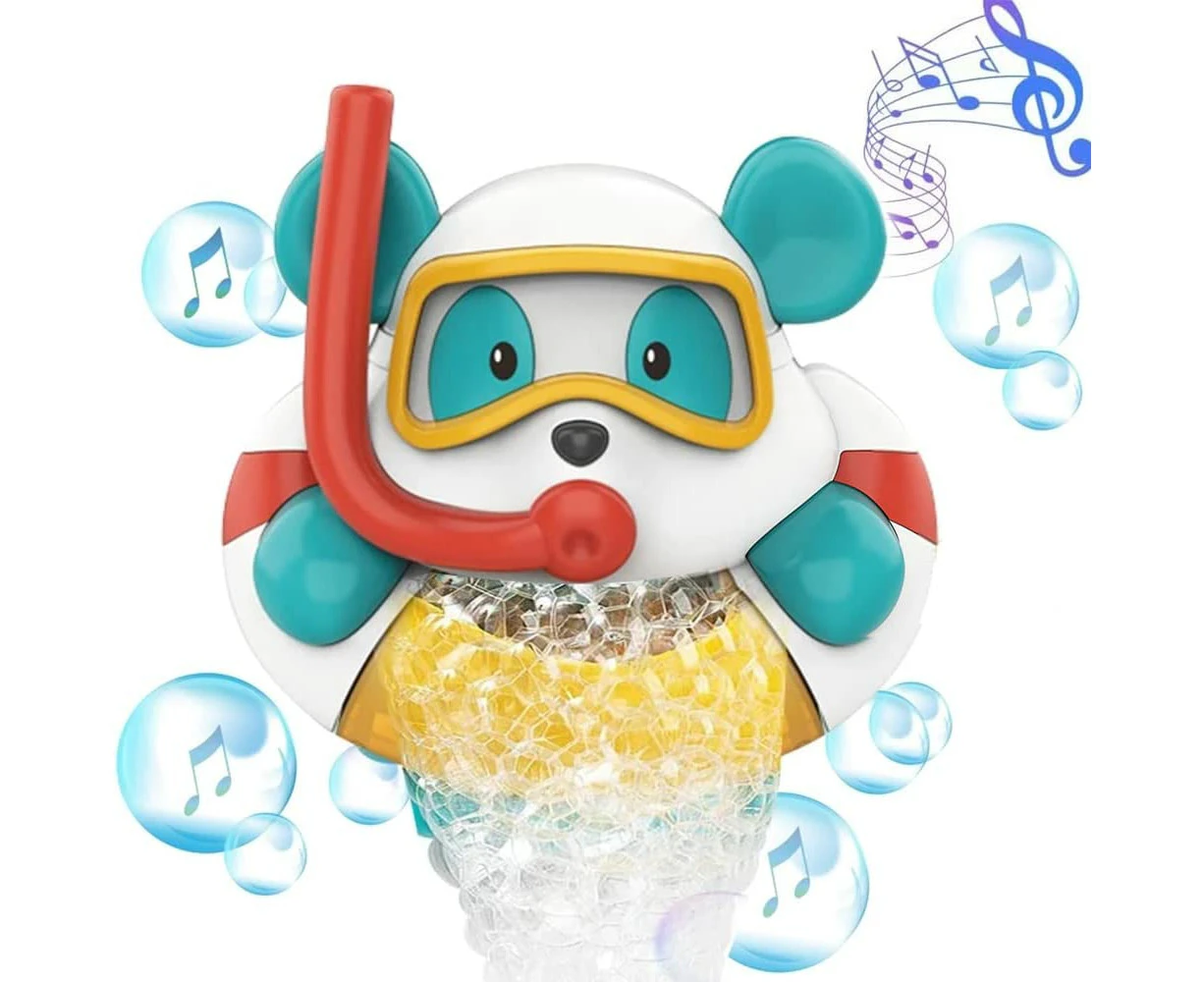 Bear Bubble Maker Foam Blower Bubbling Making Machine Nursery Rhyme Musical Toy